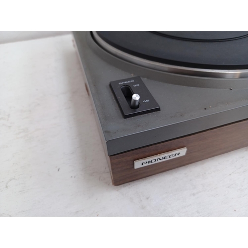 589 - A Pioneer PL-112D two speed belt drive stereo turntable fitted with Stanton Craze cartridge and D520... 