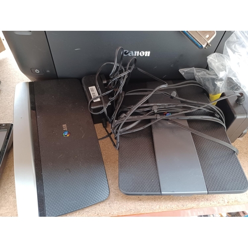 609 - A large collection of items to include Canon Pixma MG4250 wireless printer/copier/scanner, Lenovo ke... 