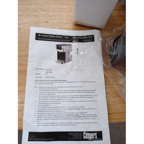 615 - A boxed Coopers 10377 four litre instant water boiler with instruction manual