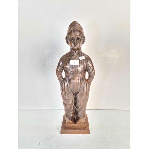 59 - A cast metal novelty boy companion set holder - approx. 52cm high