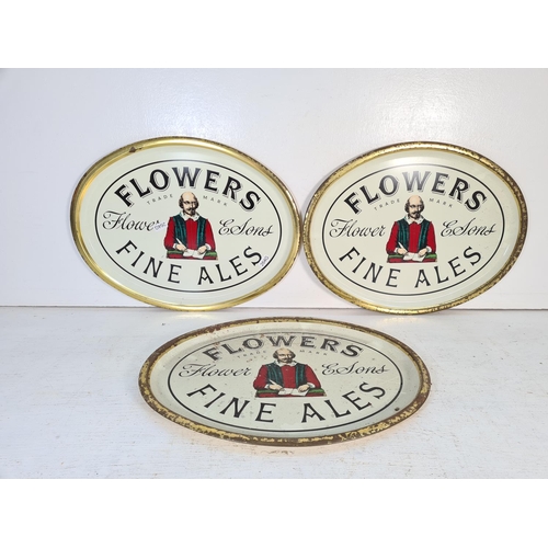 61 - A collection of brewery advertising items to include Flowers Fine Ales tray, Boddington's Bitter tra... 