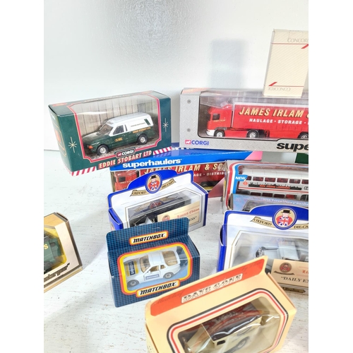 71 - A collection of assorted boxed diecast model vehicles to include Corgi 59503 Eddie Stobart Ltd. Scan... 