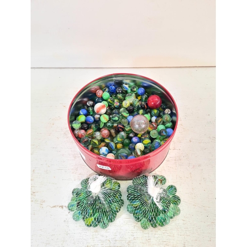 73 - A large collection of glass marbles