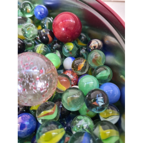 73 - A large collection of glass marbles