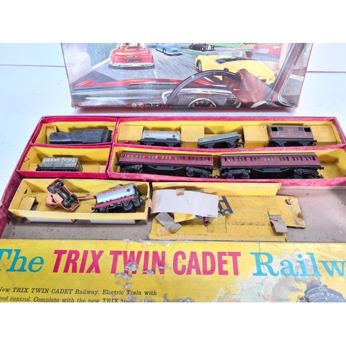 76A - Two boxed vintage scale model sets, one Tri-ang Mimic Motorways and one Trix Ltd. The Trix Twin Cade... 