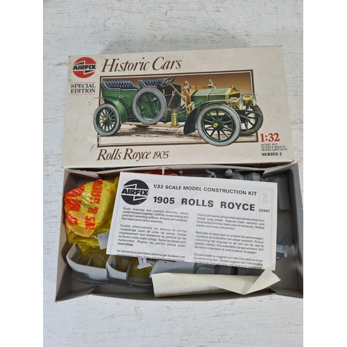 78 - Six boxed model construction kits to include Airfix Historic Cars Special Edition 1:32 scale Rolls R... 