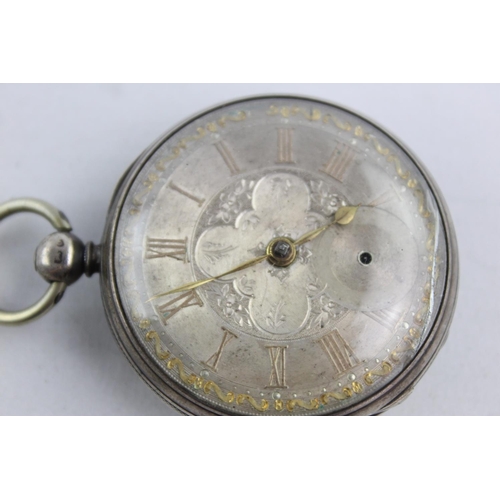 1081 - A Victorian hallmarked London silver key wind pocket watch, dated 1863 - approx. gross weight 101.6 ... 