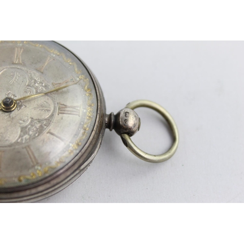 1081 - A Victorian hallmarked London silver key wind pocket watch, dated 1863 - approx. gross weight 101.6 ... 