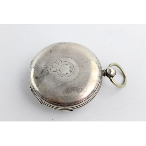 1081 - A Victorian hallmarked London silver key wind pocket watch, dated 1863 - approx. gross weight 101.6 ... 