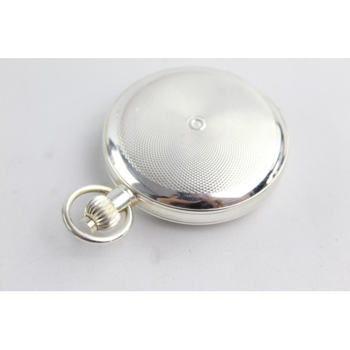 1085 - A boxed Verity .925 silver full hunter hand wind pocket watch with Swiss made 17 jewel movement - ap... 