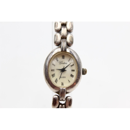 1090 - Two .925 silver women's quartz wristwatches with mother of pearl dials comprising Geneve and Jane Sh... 