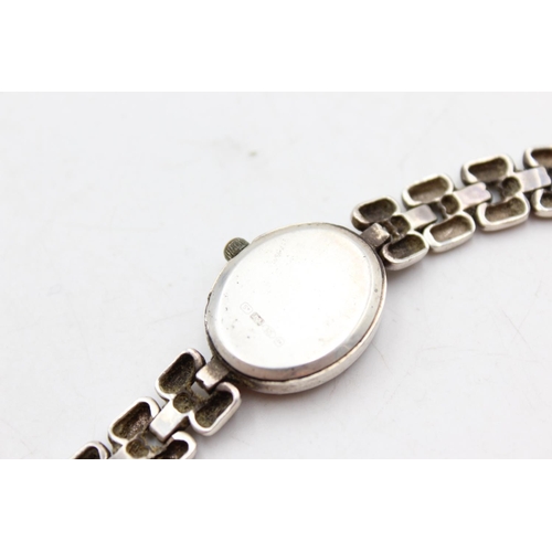 1090 - Two .925 silver women's quartz wristwatches with mother of pearl dials comprising Geneve and Jane Sh... 