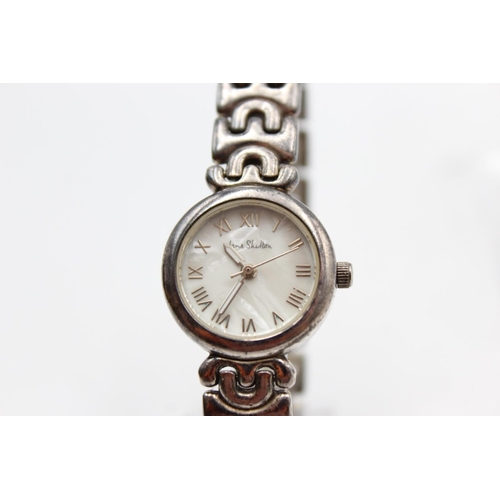 1090 - Two .925 silver women's quartz wristwatches with mother of pearl dials comprising Geneve and Jane Sh... 