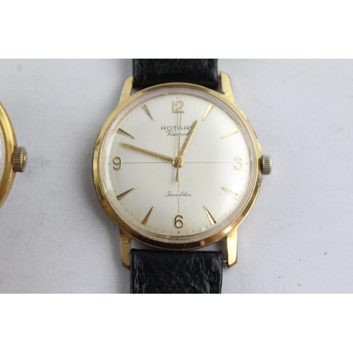 1092 - Two vintage men's automatic wristwatches, one Caravelle and one Rotary Viscount