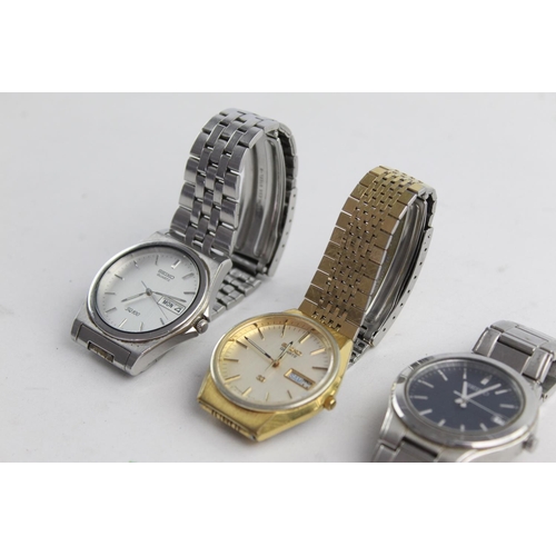 1096 - Three vintage Seiko men's quartz wristwatches