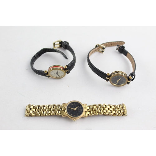 1097 - Three assorted Gucci women's quartz wristwatches