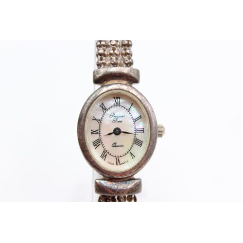 1099 - Two Precious Time .925 silver quartz women's wristwatches - approx. gross weight 59 grams