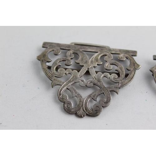 1236 - A Victorian hallmarked Birmingham silver nurse's belt buckle, dated 1899 - approx. gross weight 27 g... 