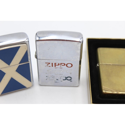 1243 - Three Zippo cigarette lighters