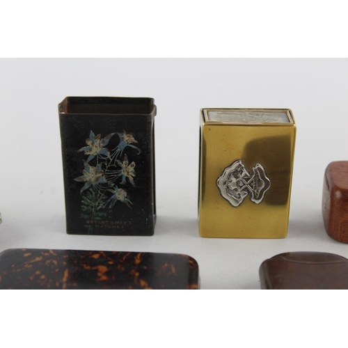 1247 - Eight antique and vintage tobacciana items to include vesta cases, cigarette cases etc.