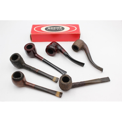 1249 - Six assorted vintage Estate smoking pipes