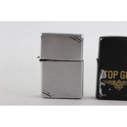 1250 - Three Zippo cigarette lighters