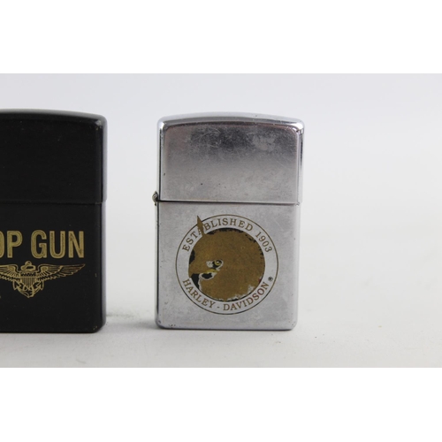 1250 - Three Zippo cigarette lighters