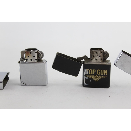 1250 - Three Zippo cigarette lighters