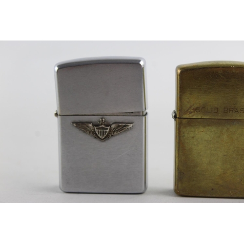 1251 - Three Zippo cigarette lighters