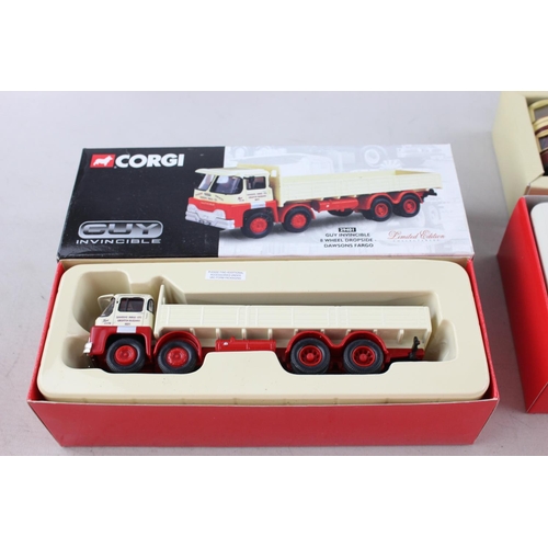 83 - Six boxed Corgi diecast model vehicles to include Prestons of Potto DAF XF Space Cab CC13208 etc.