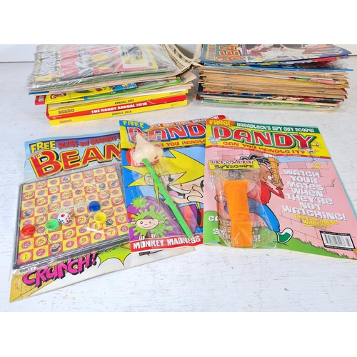 138 - A collection of assorted Beano and The Dandy annuals and comics