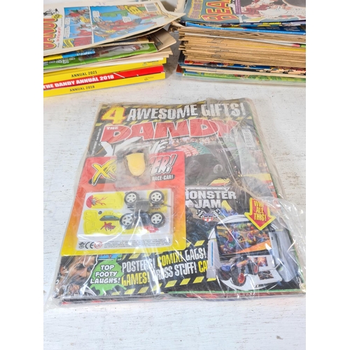 138 - A collection of assorted Beano and The Dandy annuals and comics