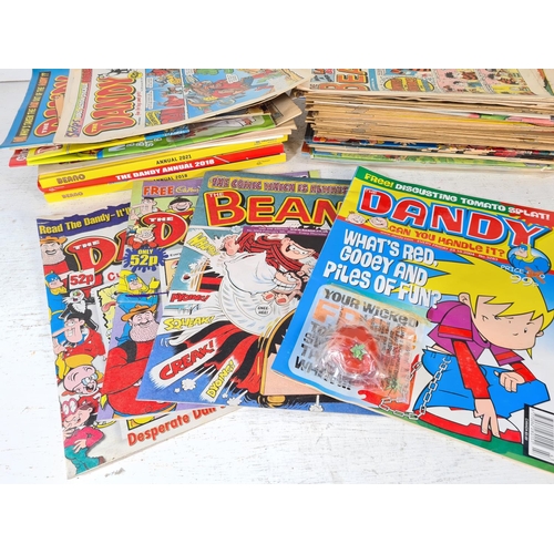 138 - A collection of assorted Beano and The Dandy annuals and comics