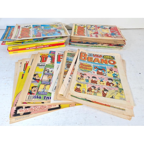 138 - A collection of assorted Beano and The Dandy annuals and comics