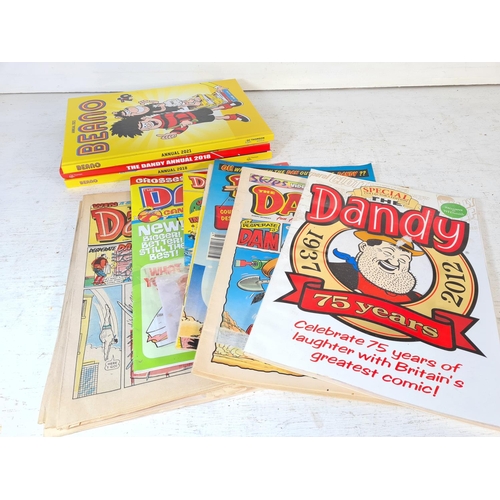 138 - A collection of assorted Beano and The Dandy annuals and comics