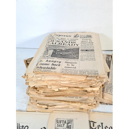 161 - A collection of WWII era newspapers to include The Daily Telegraph May 18th 1943, Daily Express July... 