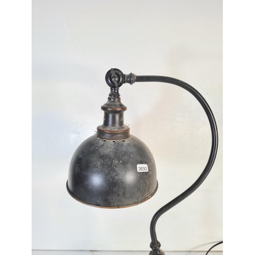 180 - An industrial style adjustable desk lamp