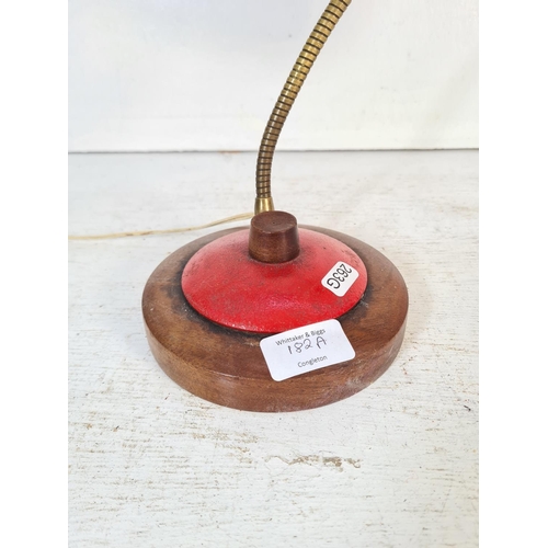 182A - An industrial style adjustable goose neck table lamp - approx. 30cm high