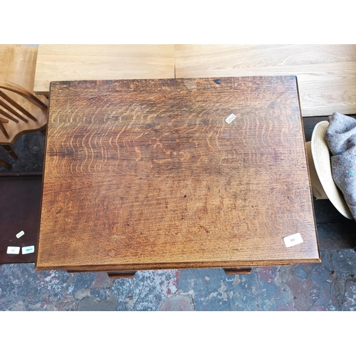 250 - A 1930s oak chest of five drawers - approx. 92cm high x 61cm wide x 44cm deep