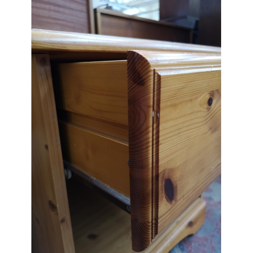 286 - Two modern pine bedside cabinets