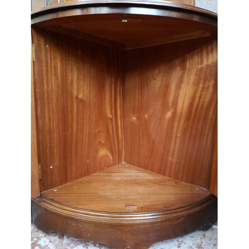 339 - A large Bevan Funnell Reprodux mahogany wall unit - approx. 211cm high x 300cm wide x 47cm deep