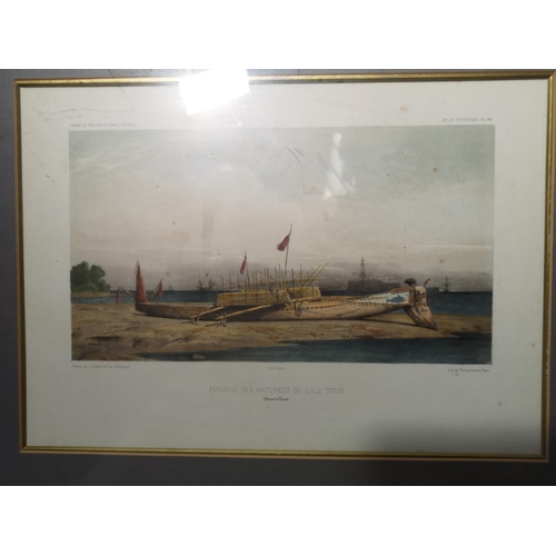 342 - A large collection of assorted pictures to include watercolour of a harbour scene titled 'Barges on ... 