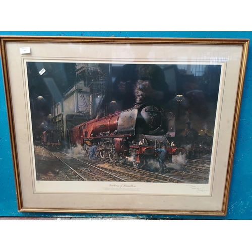 347 - A framed Terrence Cuneo 'Duchess of Hamilton' pencil signed limited edition 626 of 850 print - appro... 