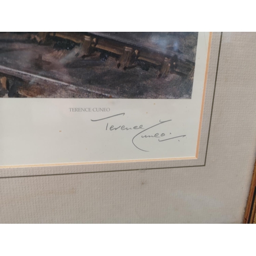 347 - A framed Terrence Cuneo 'Duchess of Hamilton' pencil signed limited edition 626 of 850 print - appro... 