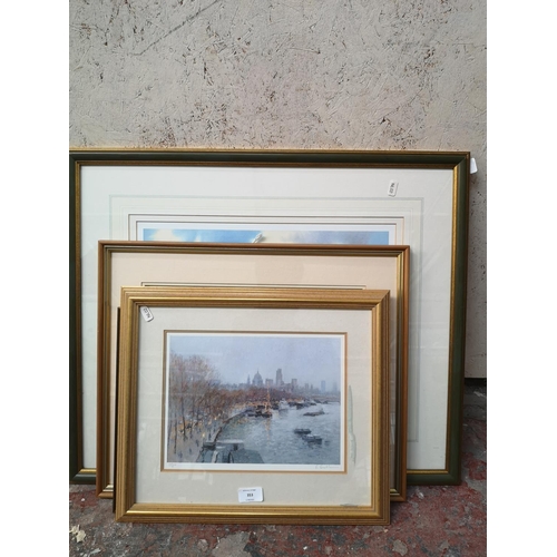 353 - Four framed pictures to include Alan Chapman 'The Surgery, Nether Alderley' pencil signed limited ed... 