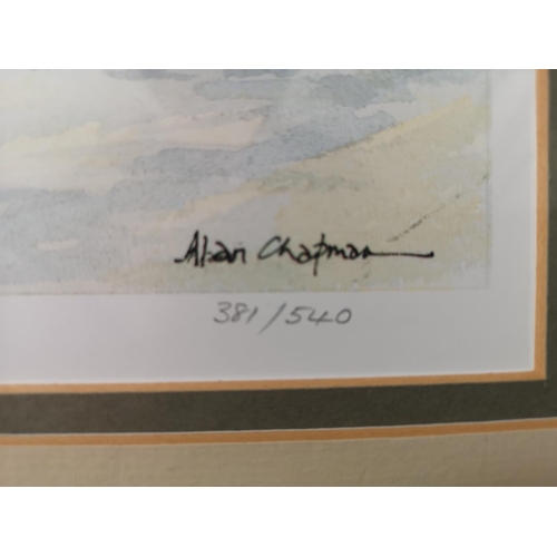 353 - Four framed pictures to include Alan Chapman 'The Surgery, Nether Alderley' pencil signed limited ed... 