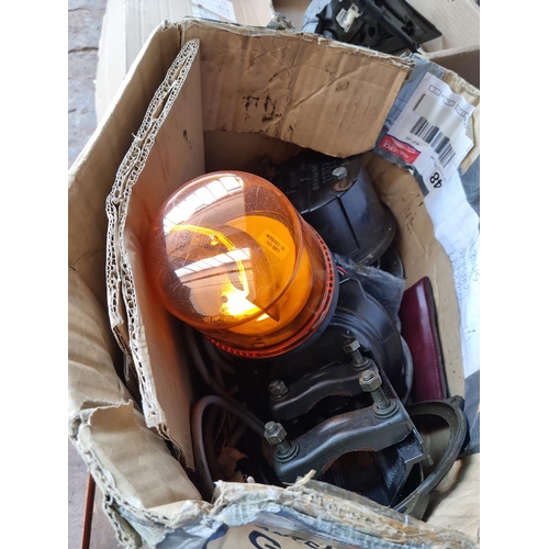 546 - A large collection of various Audi car parts to include S Line steering wheel, boxed Hids 4 U lighti... 