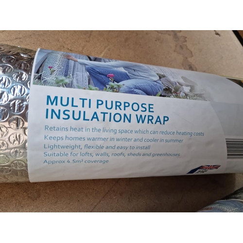 555 - Seven rolls of Workzone multi-purpose insulation wrap - approx. 600mm x 7.5m