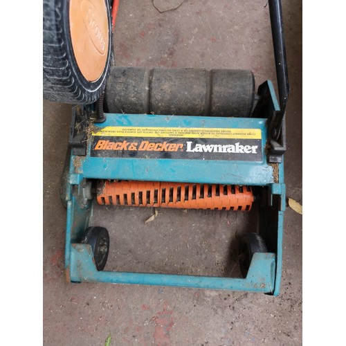 595 - Four pieces of gardening equipment comprising Flymo 240v leaf blower, AL-KO H1100 240v shredder, Bla... 