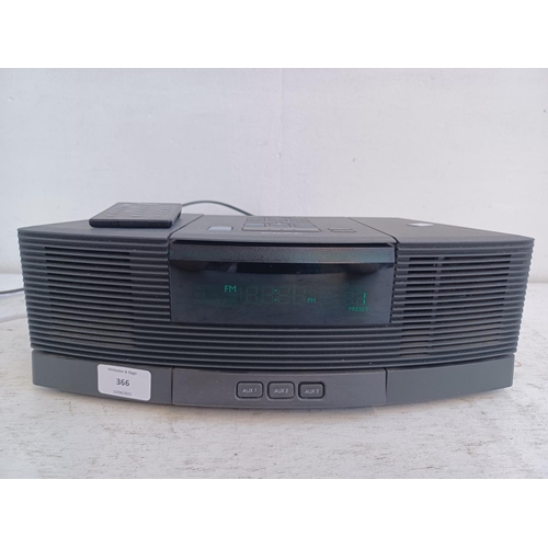 366 - A Bose AWRC3G Wave radio/CD player with AWACPR pedestal and remote control